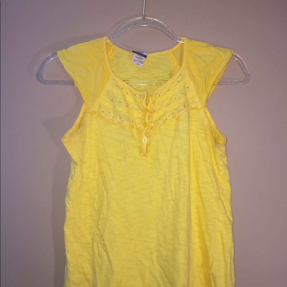 🛍🌼Route 66 Children’s Yellow Rhinestone Top🌼